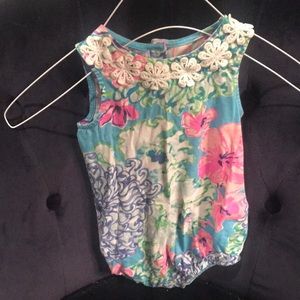 Lily Pulitzer baby body suit. 12-18m